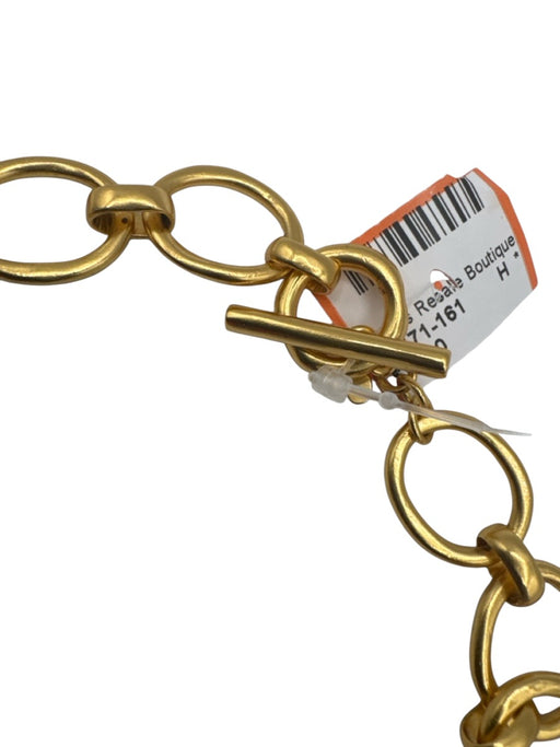 Sezane Gold Brass Gold Plated Chain Link Toggle Necklace Gold