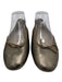 London Sole Shoe Size 42 Pewter Leather Metallic Round Toe Bow Ballet Flat Flats Pewter / 42