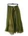 J Crew Size 4 Olive Green Nylon Tulle Zip Back Belted Lined Skirt Olive Green / 4