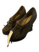 Bottega Veneta Shoe Size 37.5 Dark Brown Suede Wedge Platform Almond Toe Shoes Dark Brown / 37.5