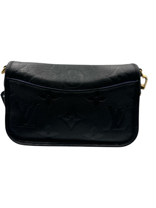 Louis Vuitton Black Leather Monogram Empreinte Shoulder Bag Embossed Bag Black / Small