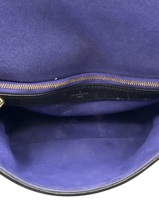 Louis Vuitton Black Leather Monogram Empreinte Shoulder Bag Embossed Bag Black / Small