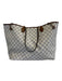 Louis Vuitton White Print Coated Canvas Damier Azur Tote Neverfull Bag White Print / GM