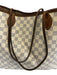 Louis Vuitton White Print Coated Canvas Damier Azur Tote Neverfull Bag White Print / GM