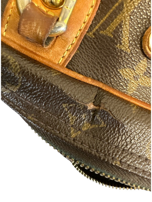 Louis Vuitton Brown Print Coated Canvas Monogram Shoulder Bag Dome Vintage Bag Brown Print / PM
