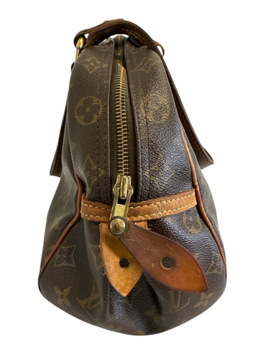 Louis Vuitton Brown Print Coated Canvas Monogram Shoulder Bag Dome Vintage Bag Brown Print / PM