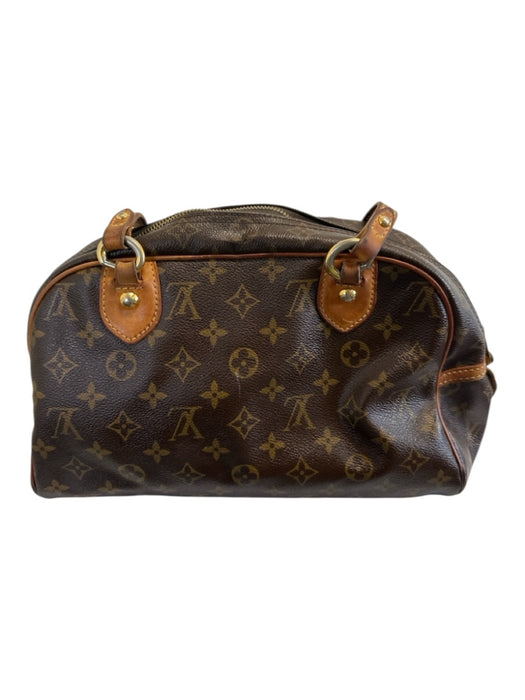 Louis Vuitton Brown Print Coated Canvas Monogram Shoulder Bag Dome Vintage Bag Brown Print / PM