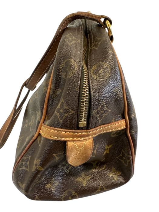 Louis Vuitton Brown Print Coated Canvas Monogram Shoulder Bag Dome Vintage Bag Brown Print / PM