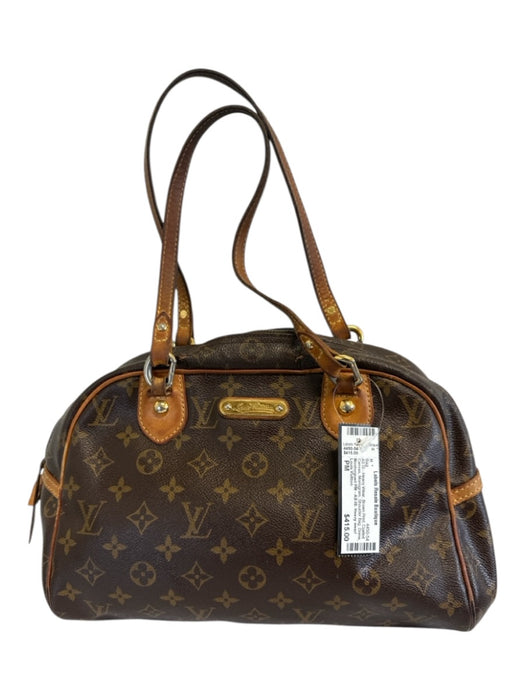 Louis Vuitton Brown Print Coated Canvas Monogram Shoulder Bag Dome Vintage Bag Brown Print / PM