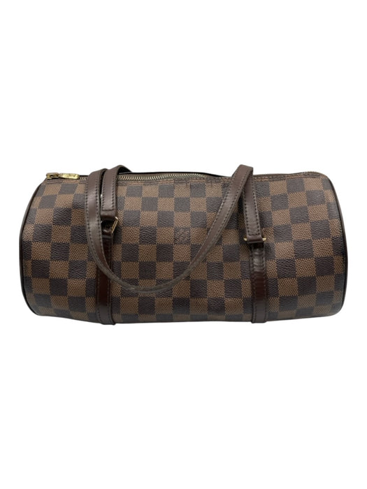 Louis Vuitton Brown Print Coated Canvas Damier Ebene Shoulder Bag Barrel Bag Brown Print / Small