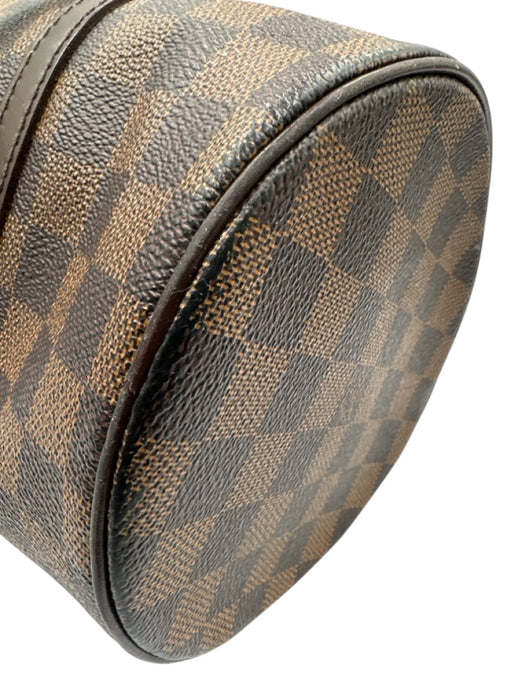 Louis Vuitton Brown Print Coated Canvas Damier Ebene Shoulder Bag Barrel Bag Brown Print / Small