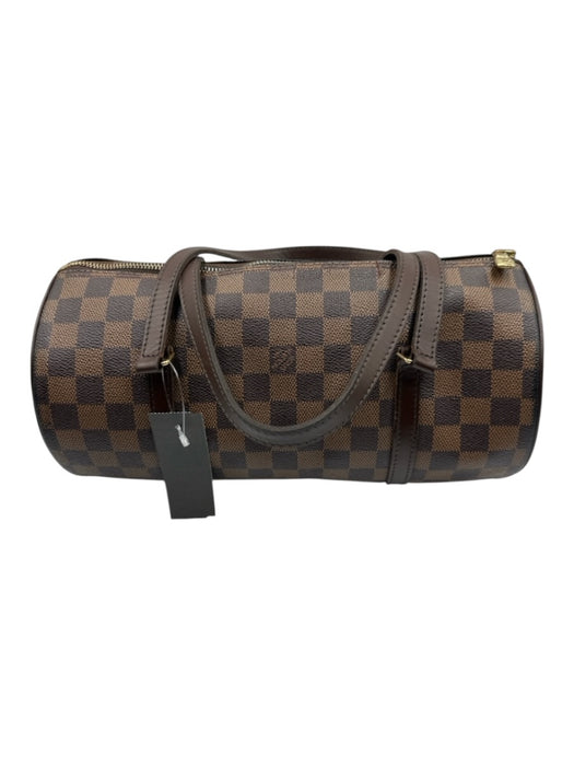 Louis Vuitton Brown Print Coated Canvas Damier Ebene Shoulder Bag Barrel Bag Brown Print / Small