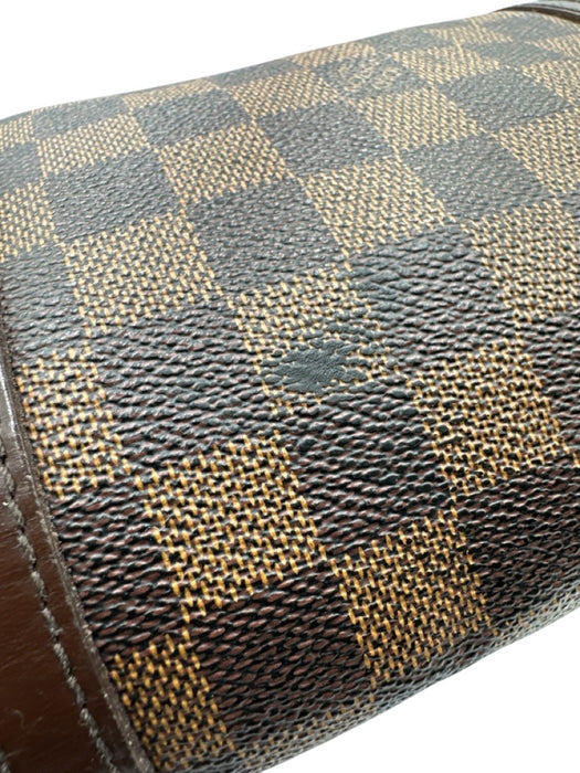Louis Vuitton Brown Print Coated Canvas Damier Ebene Shoulder Bag Barrel Bag Brown Print / Small