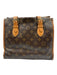 Louis Vuitton Brown Print Coated Canvas Monogram Shoulder Bag Tote Vintage Bag Brown Print / Small