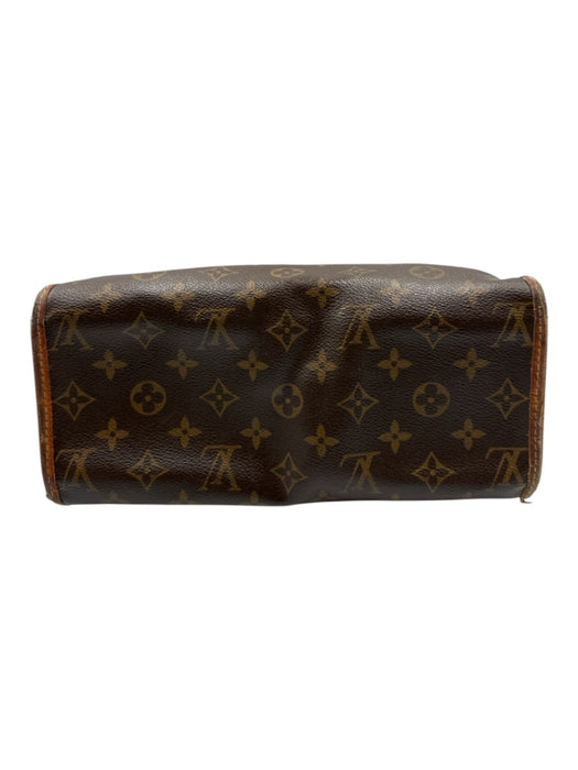 Louis Vuitton Brown Print Coated Canvas Monogram Shoulder Bag Tote Vintage Bag Brown Print / Small