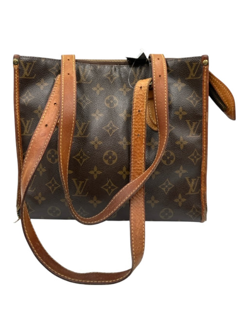 Louis Vuitton Brown Print Coated Canvas Monogram Shoulder Bag Tote Vintage Bag Brown Print / Small