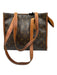 Louis Vuitton Brown Print Coated Canvas Monogram Shoulder Bag Tote Vintage Bag Brown Print / Small