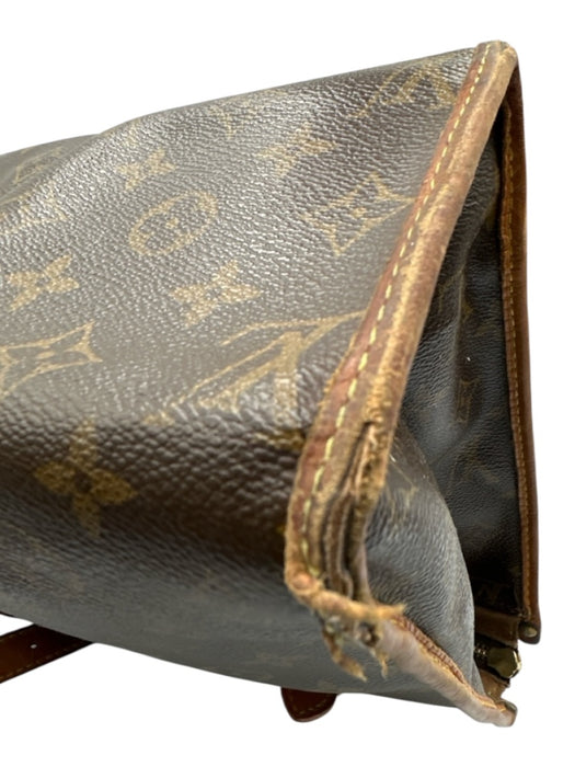 Louis Vuitton Brown Print Coated Canvas Monogram Shoulder Bag Tote Vintage Bag Brown Print / Small
