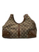 Gucci Beige & Brown Canvas Monogram Hobo Vintage Bag Beige & Brown / Small
