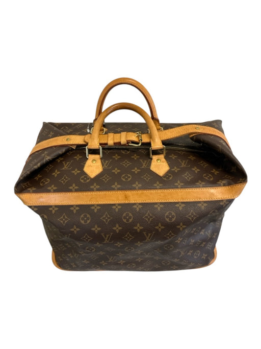 Louis Vuitton Brown Print Coated Canvas Monogram Vintage Duffle Weekender Bag Brown Print / XL