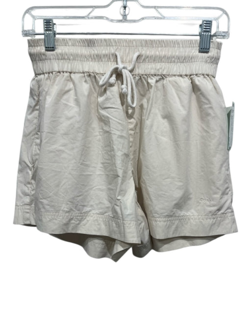 Frame Size S Cream Cotton Elastic Drawstring Waist Zipper Pockets Shorts Cream / S