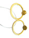 No Brand Gold & White Metal Hoop Braided Design Stud Jewelry Gold & White
