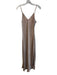 Wildfred Free Size XS Beige Polyester Satin Solid Slip Dress Beige / XS