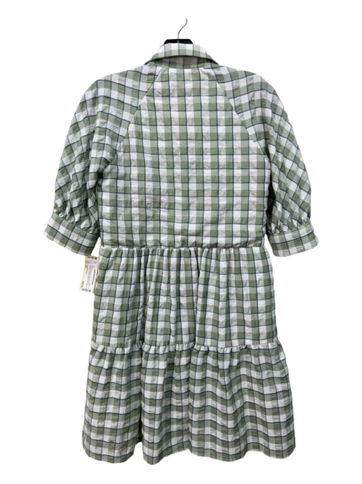 English Factory Size XS Green, White, Blue Polyester Blend Gingham Dress Green, White, Blue / XS