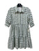 English Factory Size XS Green, White, Blue Polyester Blend Gingham Dress Green, White, Blue / XS