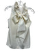 Tuckernuck Size XXS Cream White Polyester Blend Sleeveless Ruffle Neckline Top Cream White / XXS