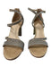 Antonio Melani Shoe Size 7.5 nude leather sole Rhinestone Straps Buckle Shoes nude / 7.5