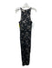 Diane Von Furstenberg Size 0 Black & Cream Nylon Blend Lace Detail Jumpsuit Black & Cream / 0