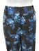 Erdem Size 8 Blue & Black Wool High Rise Floral Print Wide Leg Trouser Pants Blue & Black / 8