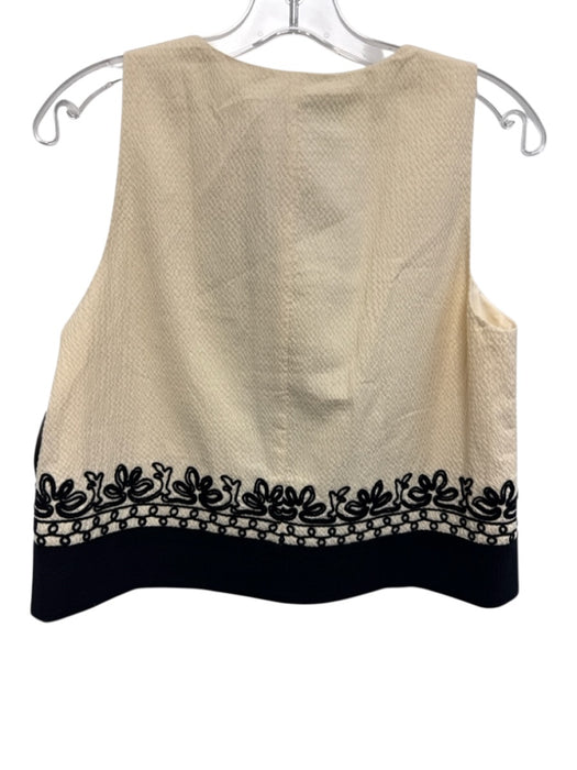 Tuckernuck Size Small Cream & Black Cotton Sleeveless Maxi Seersucker Skirt Set Cream & Black / Small