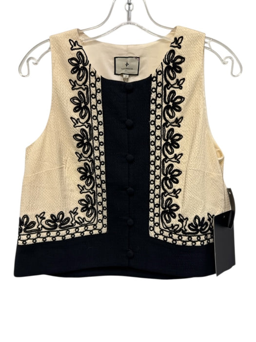 Tuckernuck Size Small Cream & Black Cotton Sleeveless Maxi Seersucker Skirt Set Cream & Black / Small
