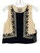 Tuckernuck Size Small Cream & Black Cotton Sleeveless Maxi Seersucker Skirt Set Cream & Black / Small