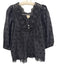Marea Size Small Black Cotton Long puff sleeve Floral Eyelet Ladder Lace Top Black / Small
