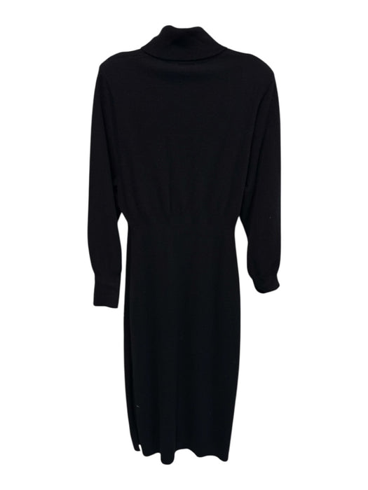 & Other Stories Size Medium Black Wool Long Sleeve Turtle Neck Maxi Dress Black / Medium