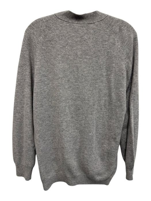 Jumper Size 2 Gray Wool Long Sleeve Button Front Knit Cardigan Sweater Gray / 2