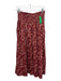 The Great Size 1 Red Cotton Smocked Waist Band Maxi Paisley Print Skirt Red / 1