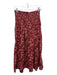 The Great Size 1 Red Cotton Smocked Waist Band Maxi Paisley Print Skirt Red / 1