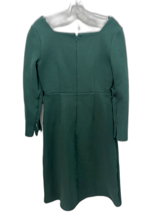 Tuckernuck Size S Green Cotton & Polyester Square Neck Back Zip Dress Green / S