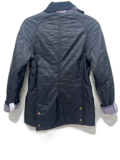 Barbour Size 4 Black Polyamide Quilted Button Front Double Zipper Jacket Black / 4