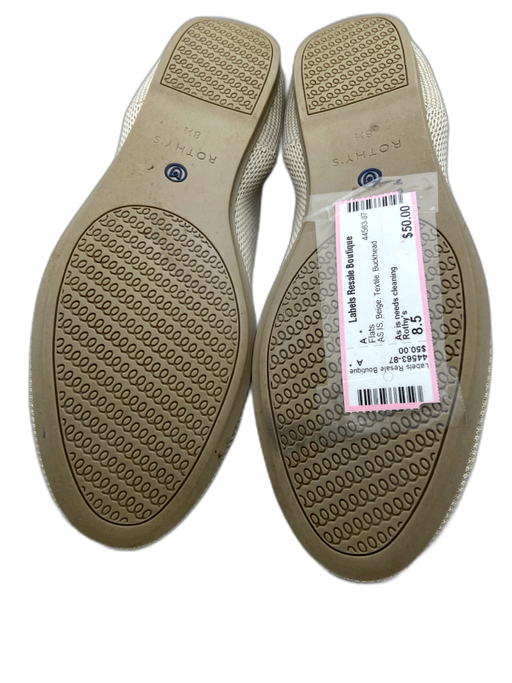 Rothy's Shoe Size 8.5 Beige Textile Flats Beige / 8.5