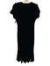 Tuckernuck Size Medium Black Polyester Blend Gathered Velvet Maxi Dress Black / Medium