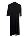 Vince Size Medium Black Polyester Blend Short Sleeve Mock Neck Maxi Dress Black / Medium