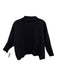 Kerisma Size One Size Black Angora 3/4 Sleeve Mock Neck Ribbed Boxy Sweater Black / One Size