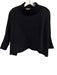 Kerisma Size One Size Black Angora 3/4 Sleeve Mock Neck Ribbed Boxy Sweater Black / One Size