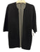 J Mclaughlin Size Small Black & Gray Wool Blend Half Sleeve Two Tone Sweater Black & Gray / Small