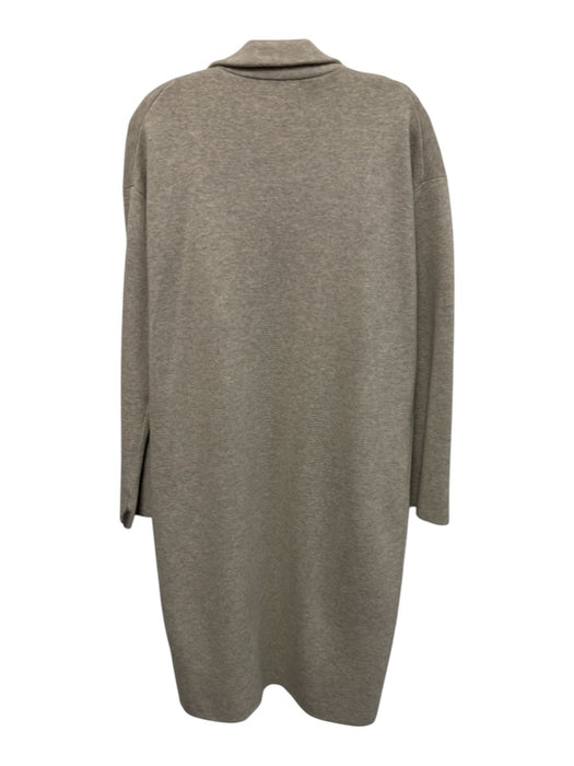 J Crew Size Small Light Gray Cotton Blend Long Sleeve Heathered Long Line Jacket Light Gray / Small